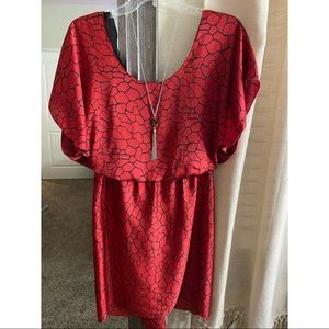 Satin Red Casual/formal dress
